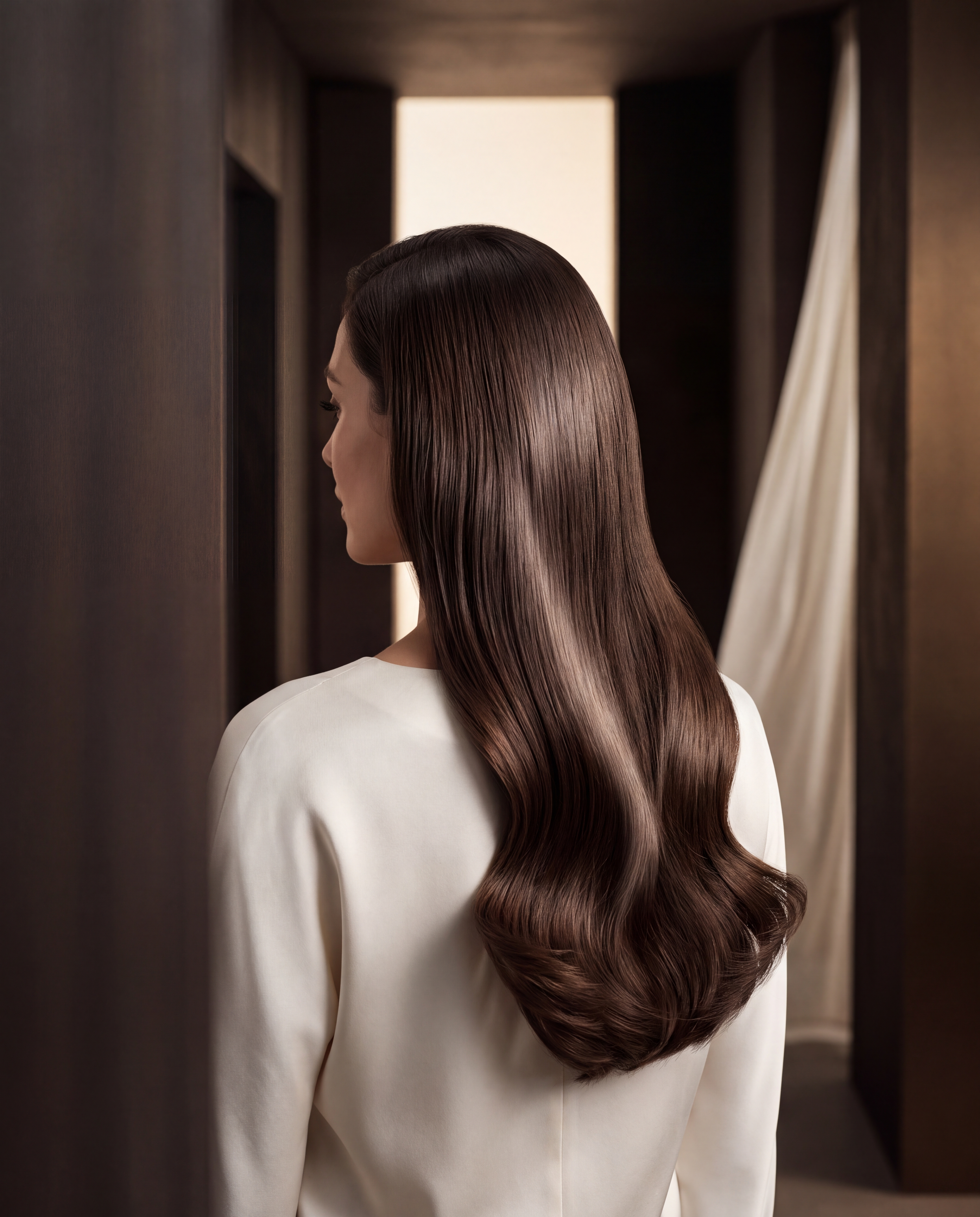 Parlak ve pürüzsüz keratin bakımlı saç